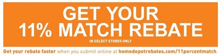 Get Your 11 Rebate Match Home Depot