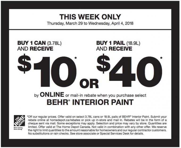 Home Depot Canada Rebate Form