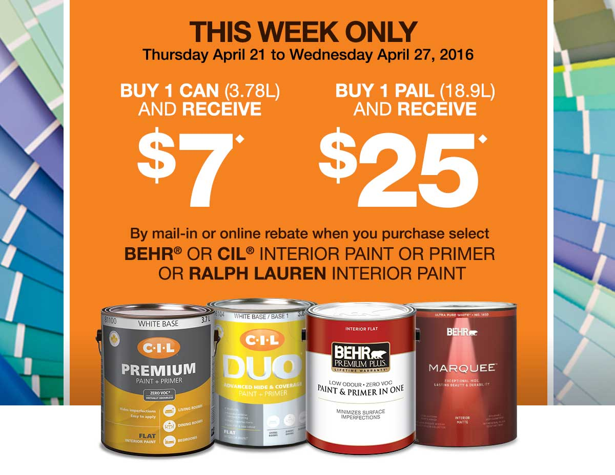 Home Depot Mail In Rebate Paint