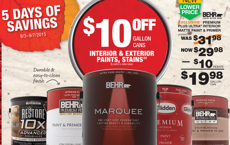 Behr Rebate Home Depot