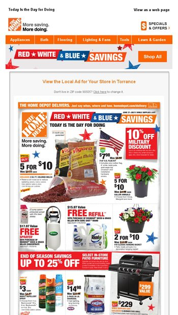 Glidden Home Depot Mail In Rebate 4th Of July