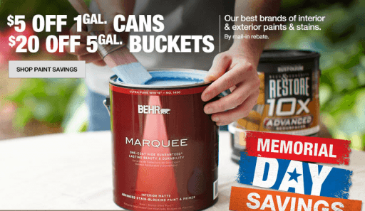 Home Depot 4th Of July Paint Sale Rebate