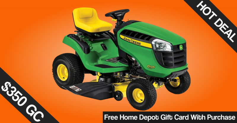 Home Depot John Deere Gift Card Rebate