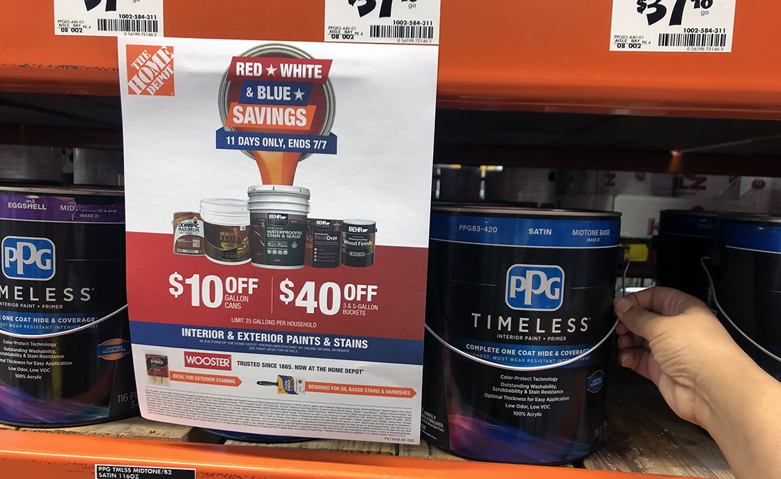 Home Depot Laboer Day Online Paint Rebate